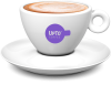 Cappuchino kop paars vol