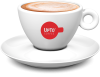 Cappuchino kop rood vol