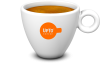 Espresso kop Los oranje vol