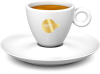 Espresso kop goud vol