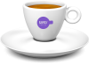 Espresso kop paars vol