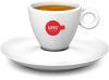 Espresso kop rood vol
