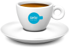 Koffie kop blauw vol