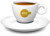 Koffie kop oker vol