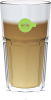 Latte Macchiato Glas groen vol