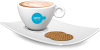 Schotel vierkant met Cappuchino blauw