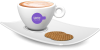 Schotel vierkant met Cappuchino paars