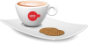Schotel vierkant met Cappuchino rood