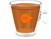 Theekop oranje vol