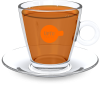 Theekop Schotel oranje vol