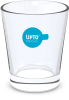 Waterglas blauw