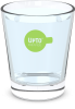 Waterglas groen vol