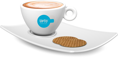 Schotel vierkant met Cappuchino blauw