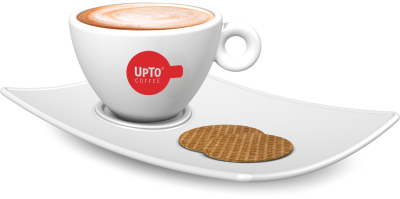 Schotel vierkant met Cappuchino rood