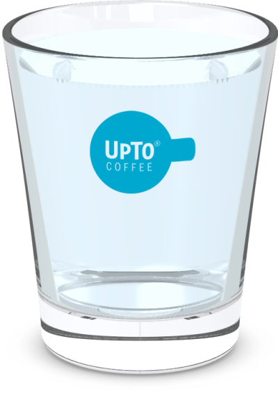 Waterglas blauw vol