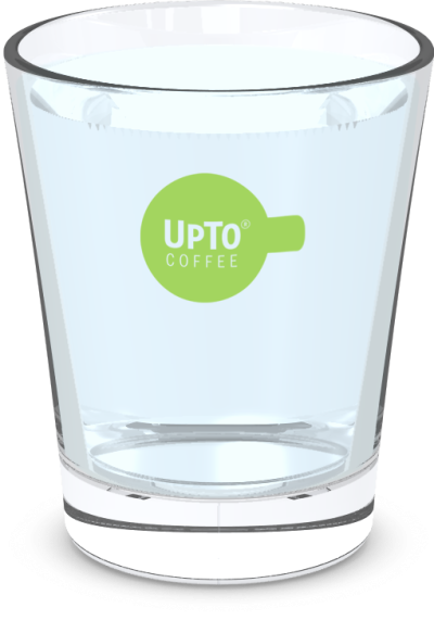 Waterglas groen vol