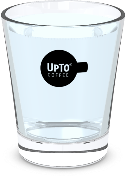 Waterglas zwart vol