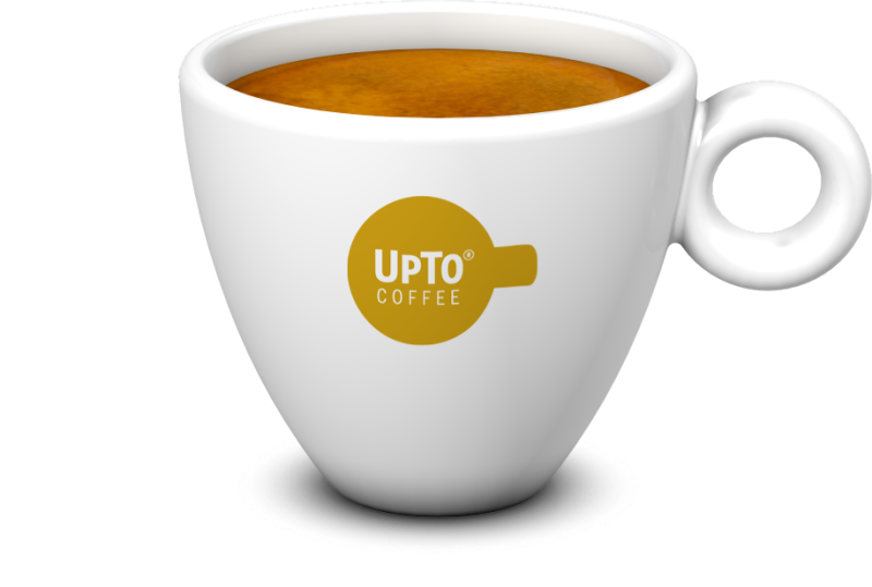 Espresso kop Los oker vol