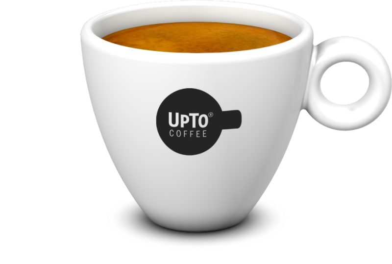 Espresso kop Los zwart vol