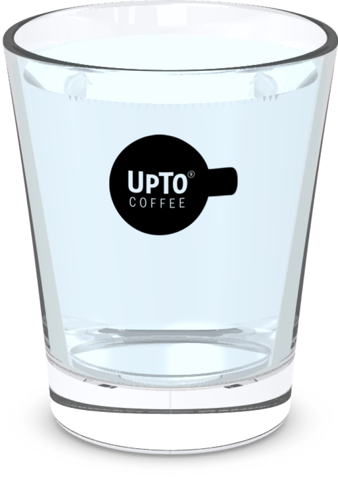 Waterglas zwart vol